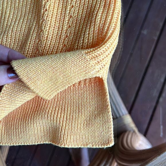 Mustard yellow knit Anthropologie tank top - Picture 5 of 6